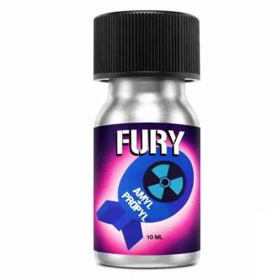 flacon en aluminium de poppers de la marque Fury Amyl et propyl de 10 ml