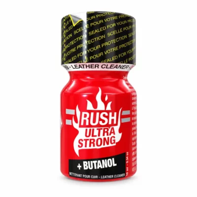 Poppers Rush Ultra Strong Butanol 10 ml rouge, flacon compact Rush à base de butanol